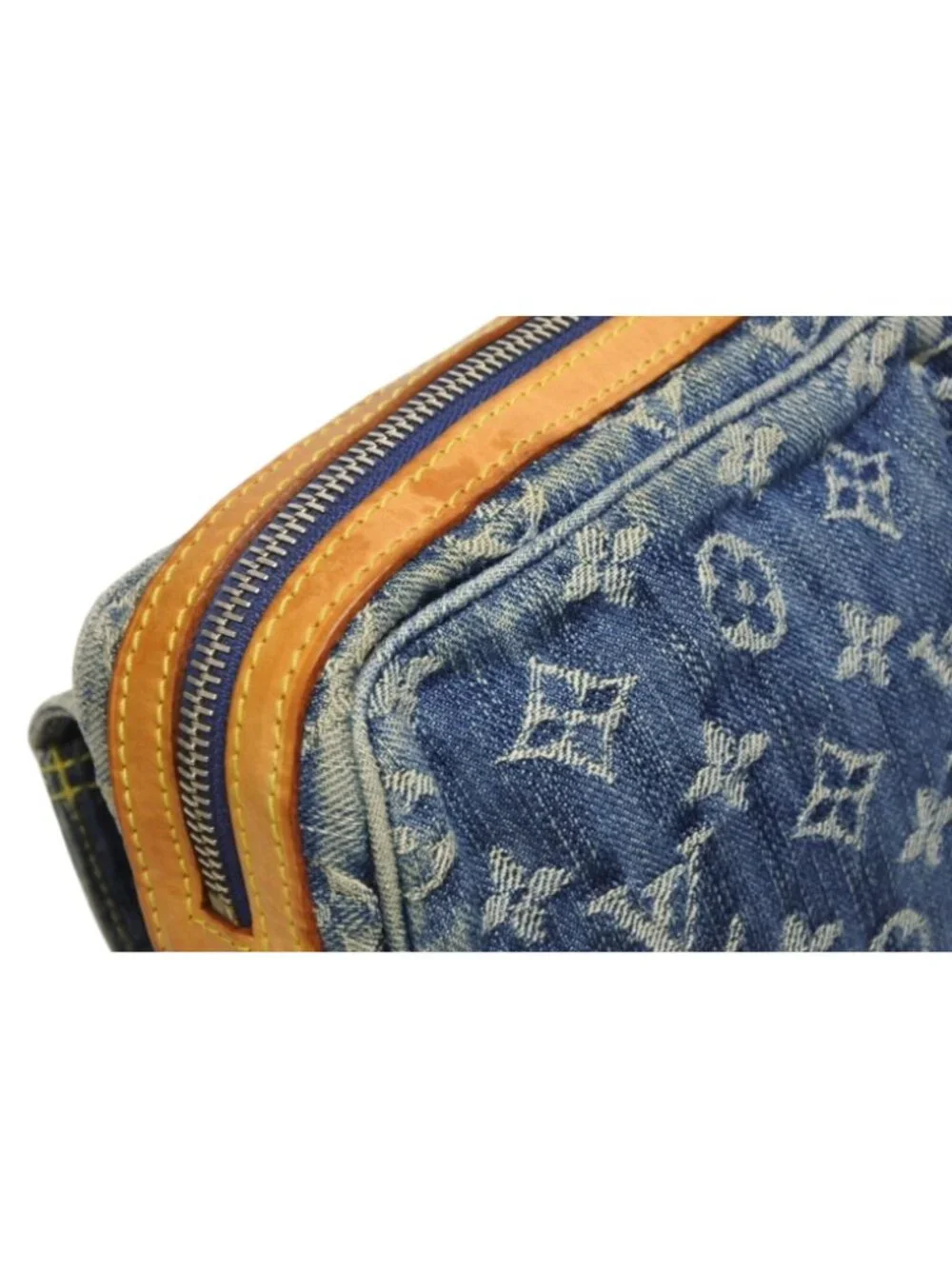 Louis Vuitton Camera Bag Monogram Denim Indigo Blue Gold